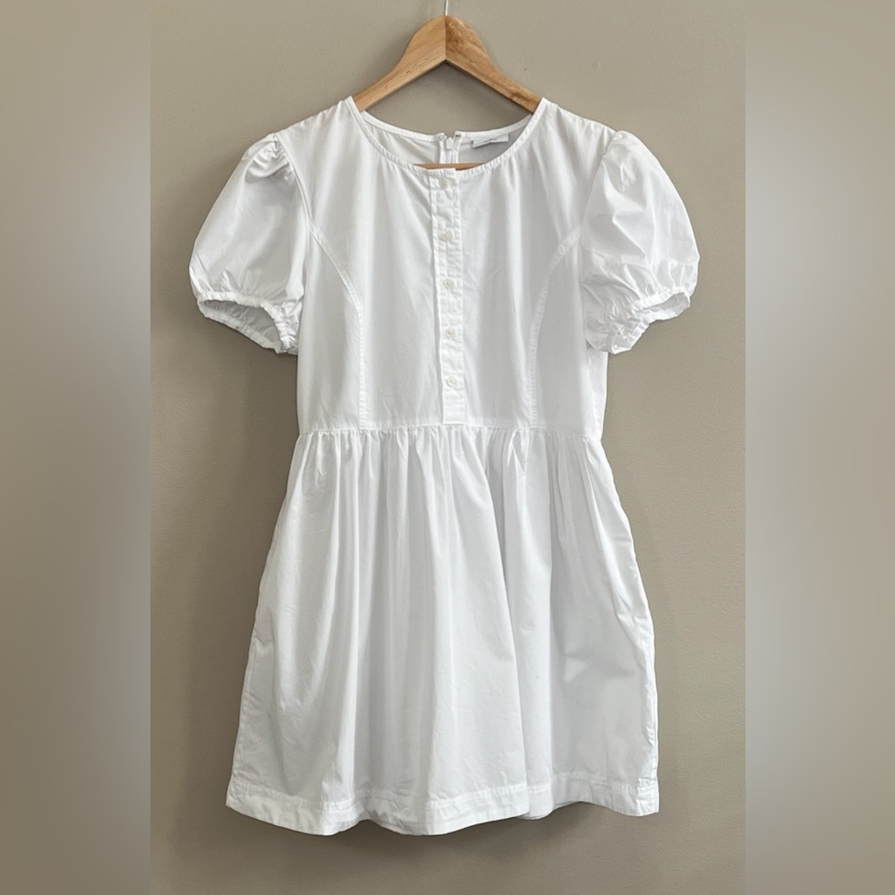 Sunday Best Duchess Poplin Short Sleeve Dress in white size medium